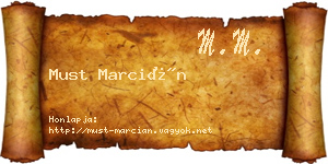 Must Marcián névjegykártya